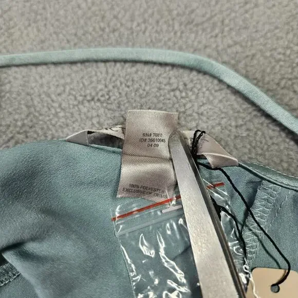 Victoria’s Secret Slip Dress Women's Large Green Satin Drape Neck Mini Y2K Party - Picture 7 of 13